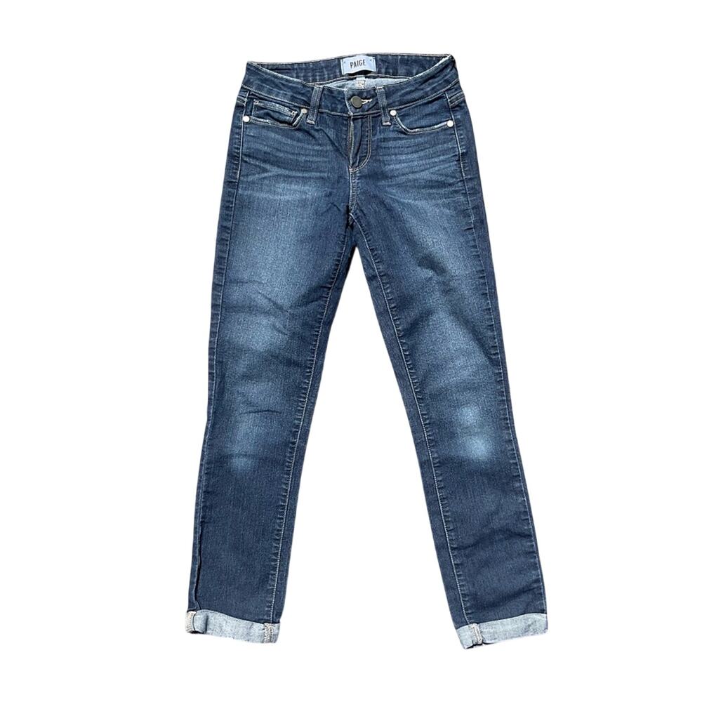 Kylie Crop Skinny Jeans Blue Denim, Size 24
